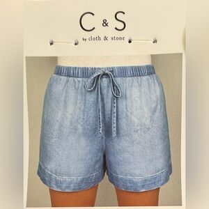 New cloth & stone Anthropologie  Light Blue Shorts with Pockets, XL-XXL